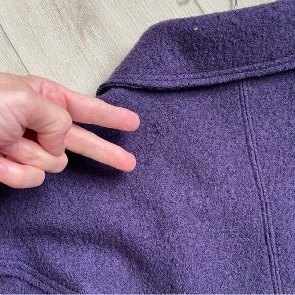 GELCO Vintage Wool Button Front Cropped Jacket Purple 16 UK - Picture 5 of 12